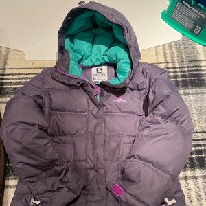 Salomon girls size 8 puffer jacket